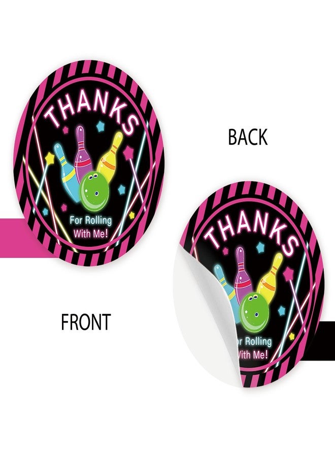 FORSHEEP 40pcs Bowling Party Thank You Stickers, Bowling Ball Round Stickers, Rolling with Me Gift Labels for Ball Game Birthday/Sport Themed Party Favors - Image 4